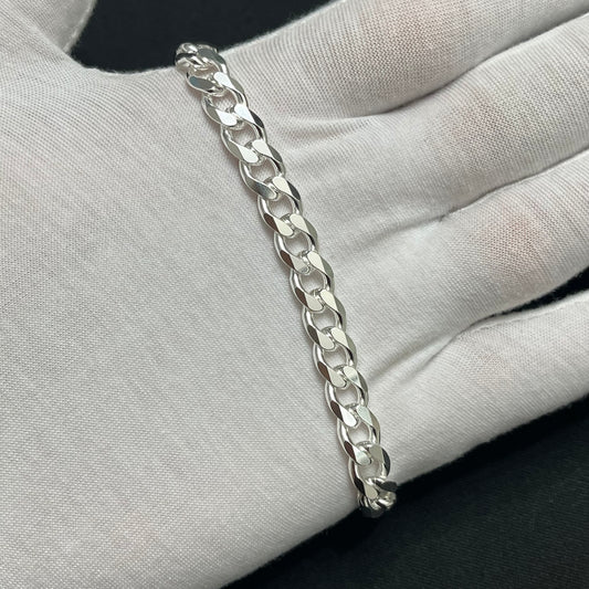 8MM Sterling Silver Curb Bracelet