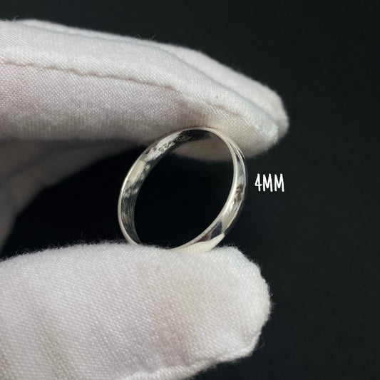 Sterling Silver 4MM Plain Band Ring