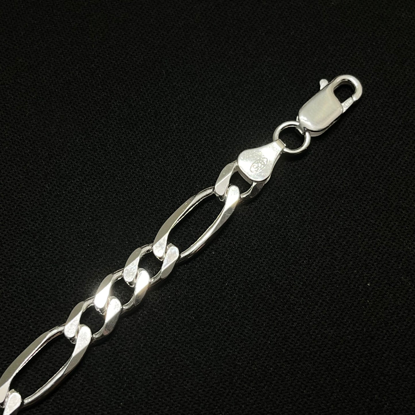7MM Sterling Silver Figaro Chain