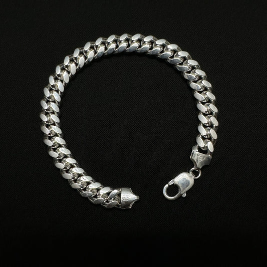 9MM Sterling Silver Miami Cuban Link Bracelet