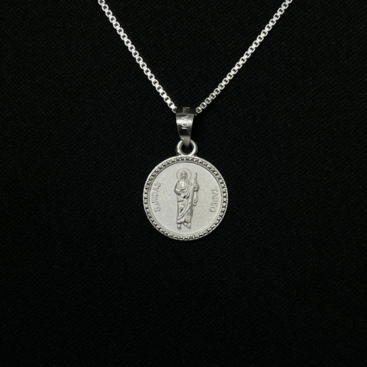 Sterling Silver St. Jude Medallion Necklace