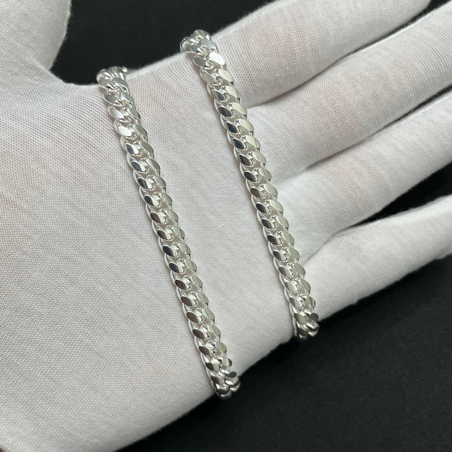 7.5MM Sterling Silver Miami Cuban Link Chain