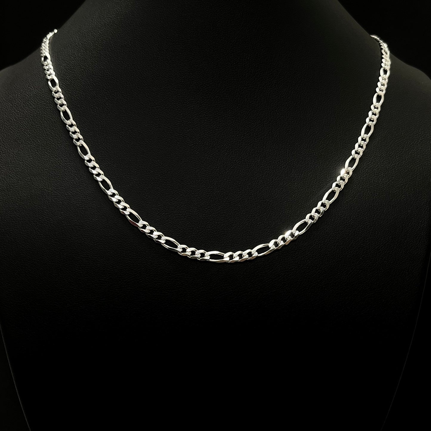 4MM Sterling Silver Figaro Chain