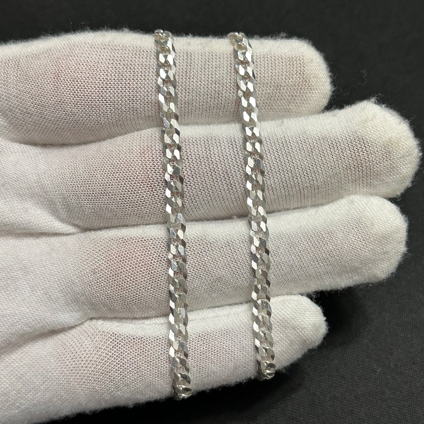 4MM Sterling Silver Flat Curb Chain