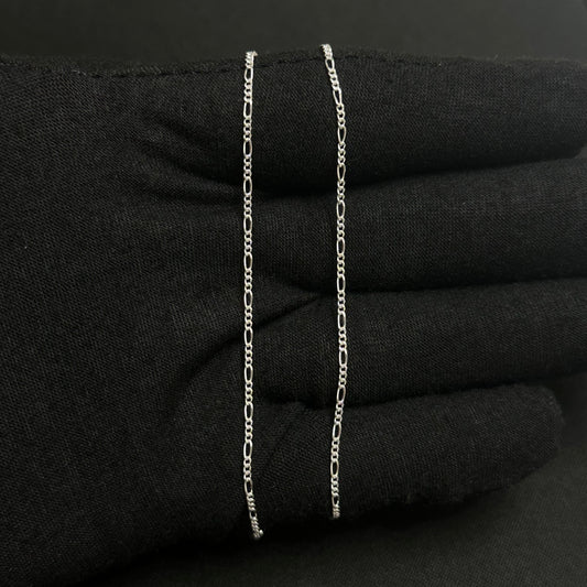 1MM Sterling Silver Figaro Chain