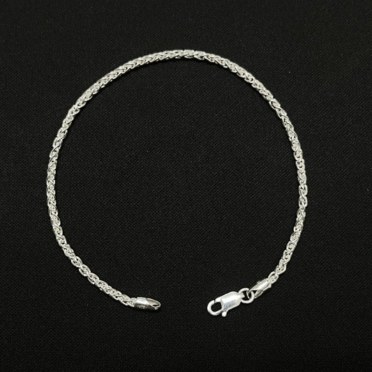 2MM Sterling Silver Wheat Bracelet