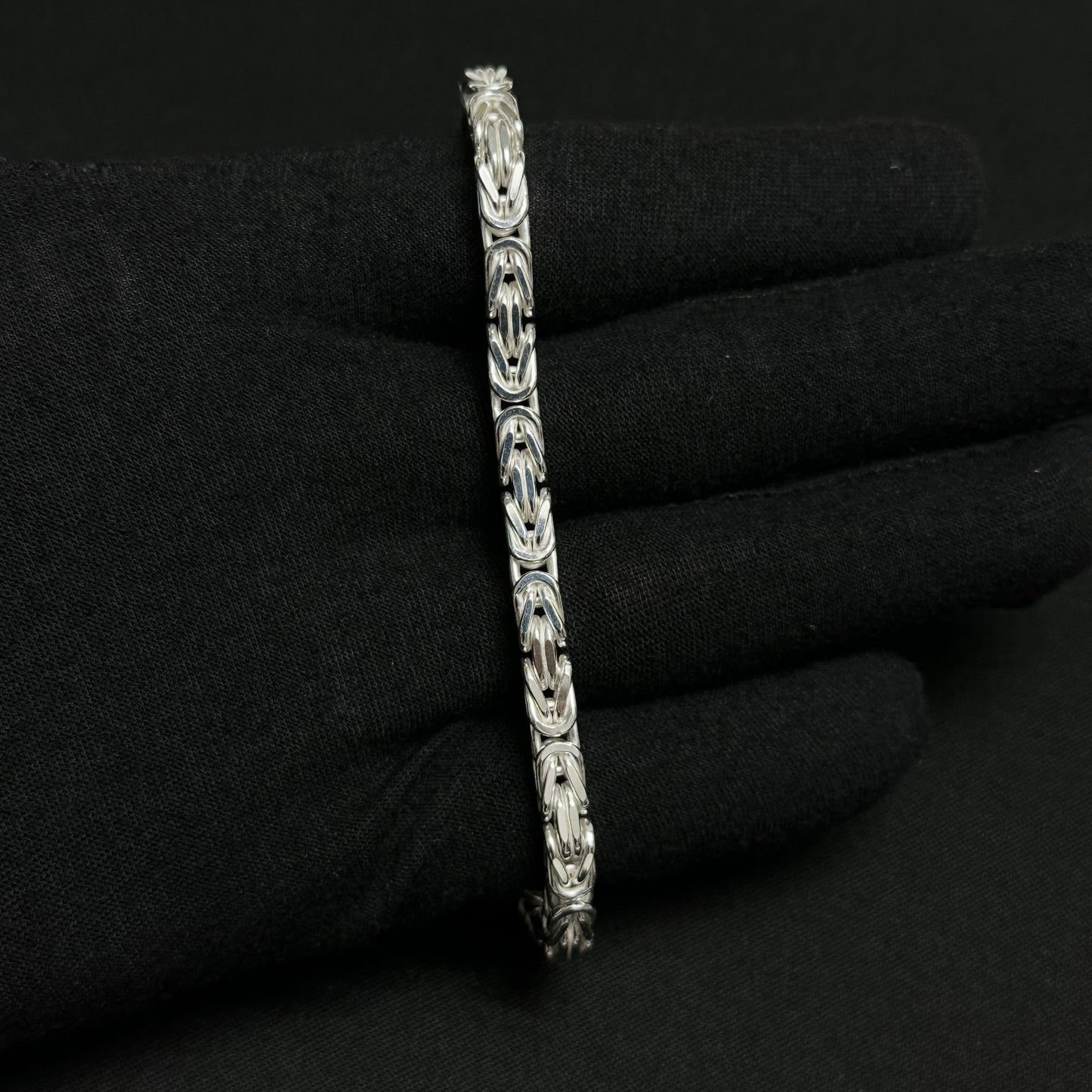 5MM Sterling Silver Byzantine Bracelet