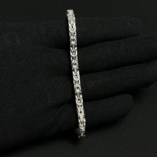 5MM Sterling Silver Byzantine Bracelet