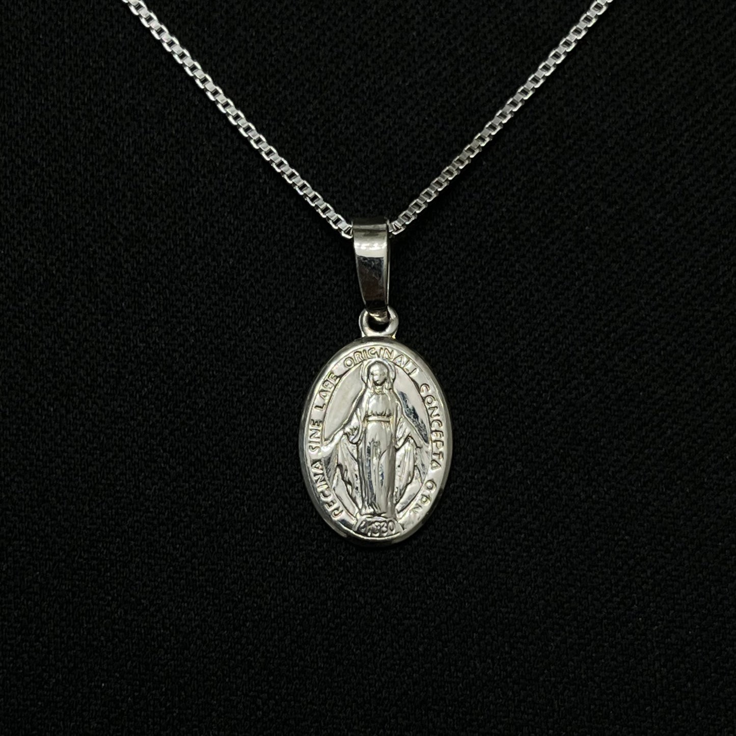 Sterling Silver Virgin Mary Necklace