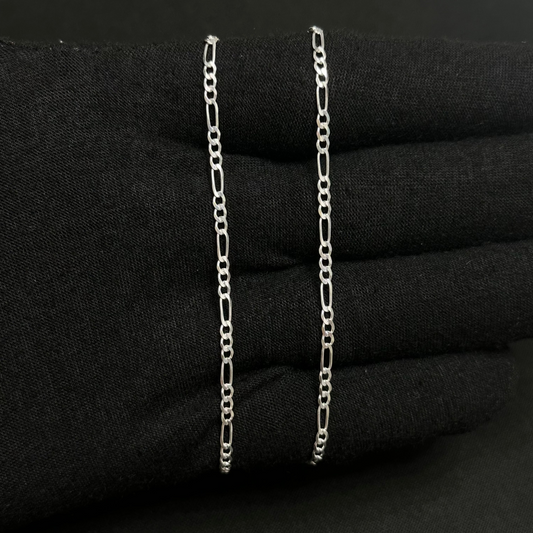 2MM Sterling Silver Flat Figaro Chain