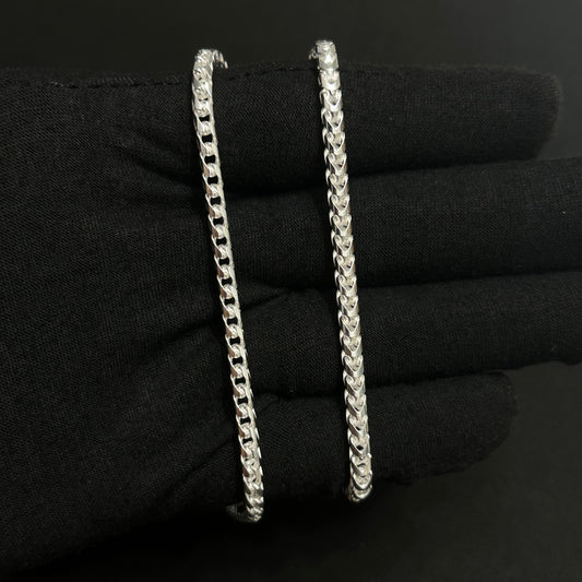 4MM Sterling Silver Franco Chain