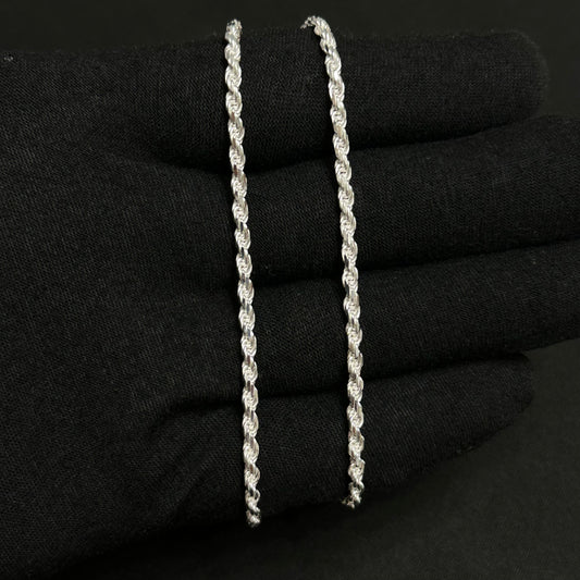 2.5MM Sterling Silver Rope Chain