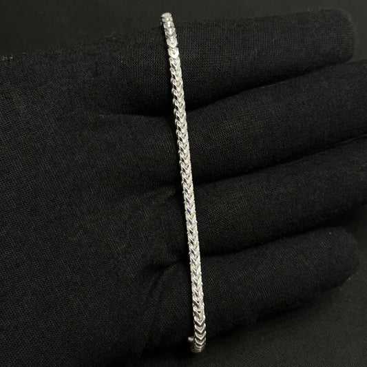3MM Sterling Silver Franco Bracelet