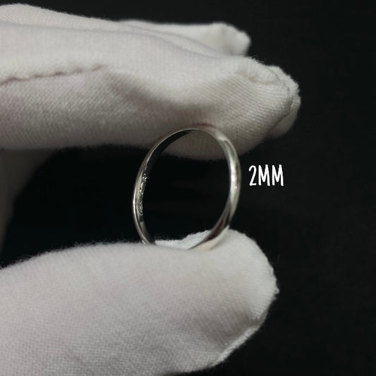 Sterling Silver 2MM Plain Band Ring