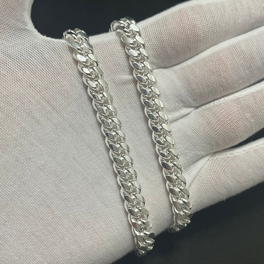 9MM Sterling Silver Miami Cuban Link Chain