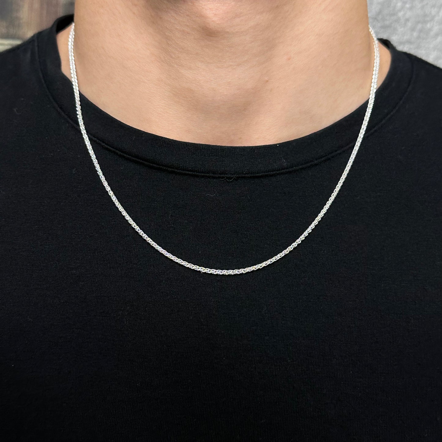 2MM Sterling Silver Wheat Chain