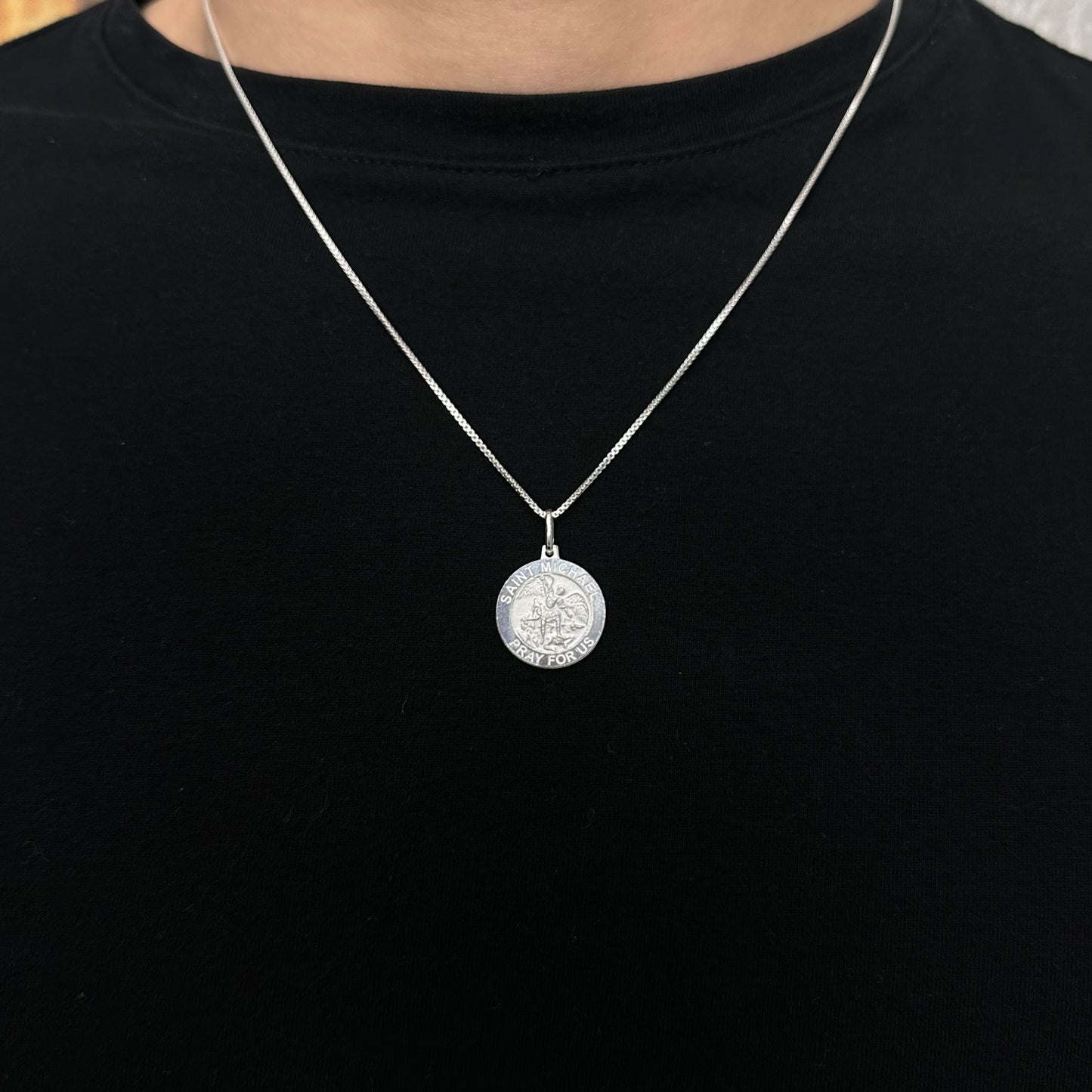 Sterling Silver St. Michael Necklace