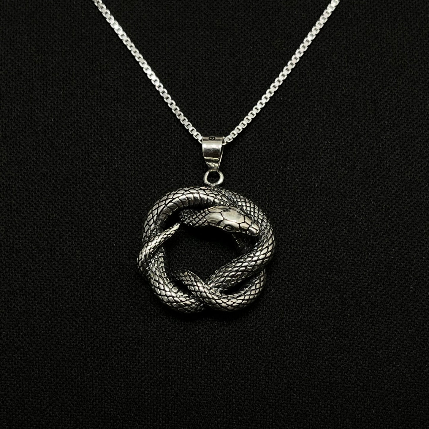 Sterling Silver Snake Necklace