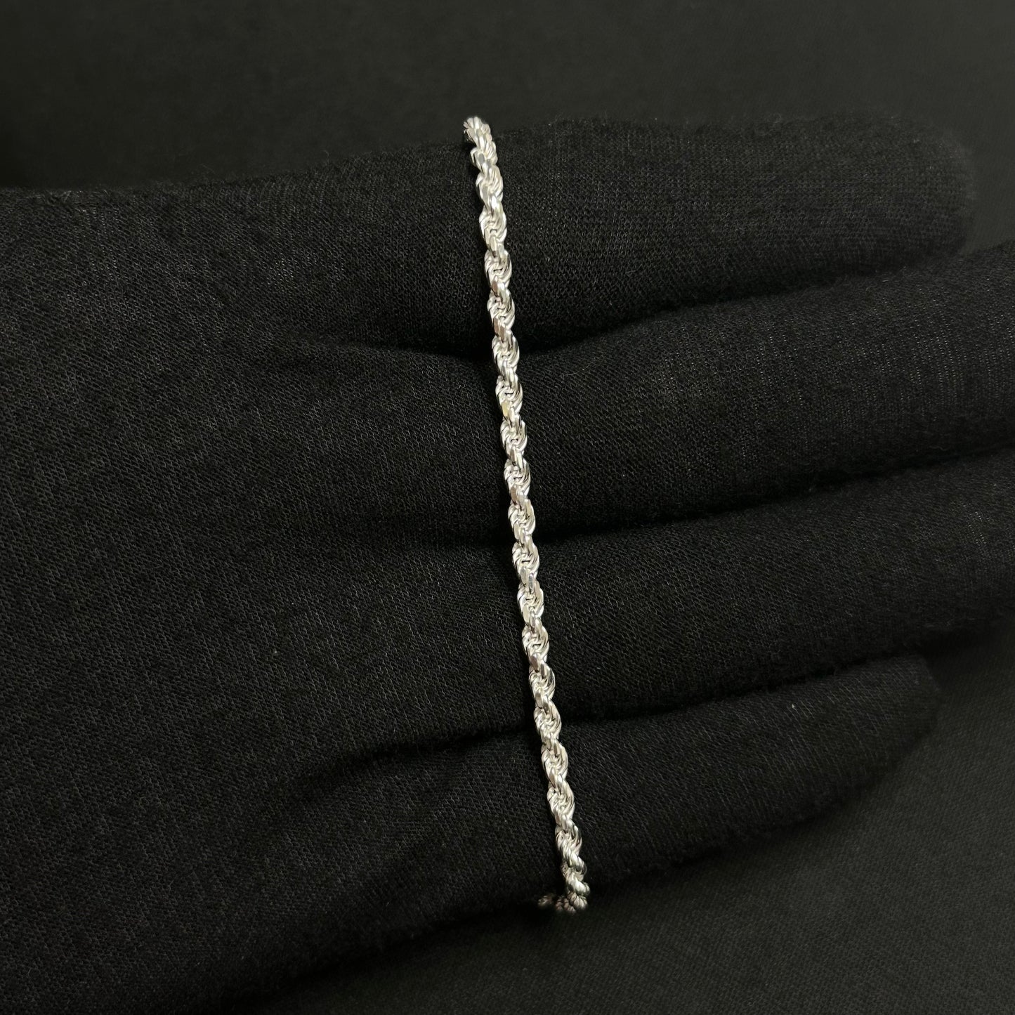 2.5MM Sterling Silver Rope Bracelet