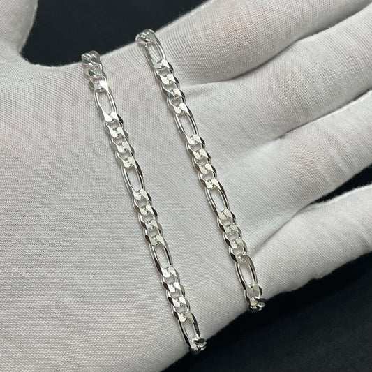 5.5MM Sterling Silver Classic Figaro Chain