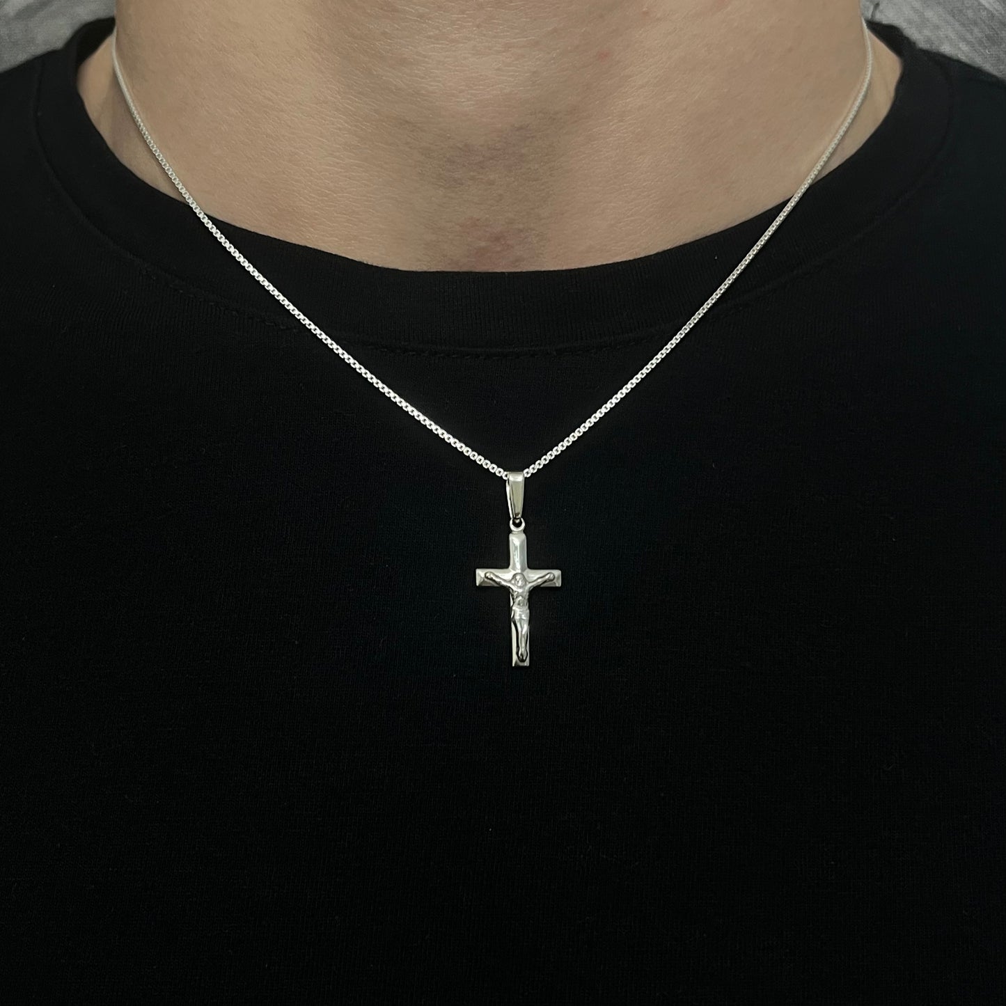 Sterling Silver Basic Crucifix Necklace