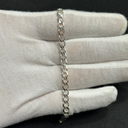 5MM Sterling Silver Flat Curb Bracelet