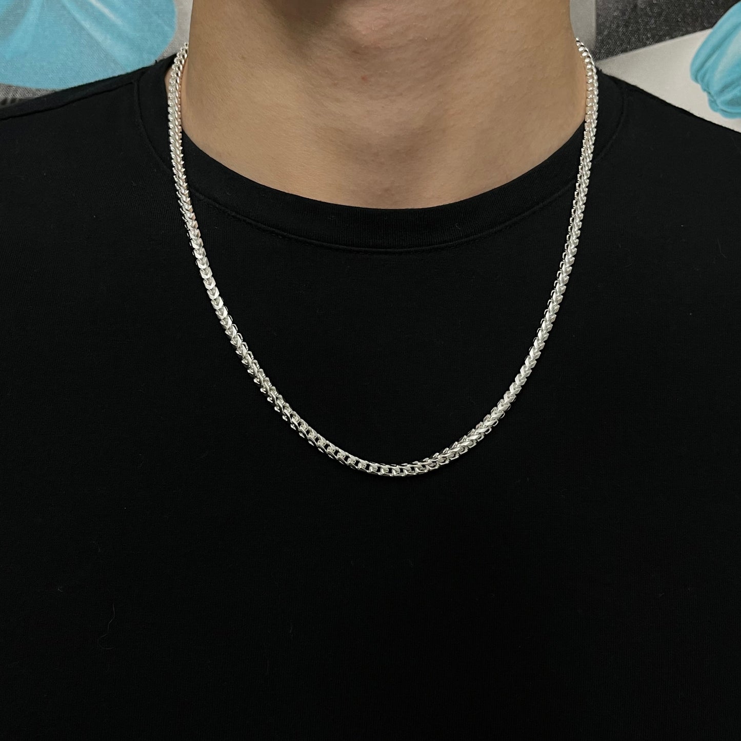 4MM Sterling Silver Franco Chain