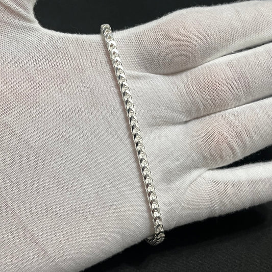 4MM Sterling Silver Franco Bracelet