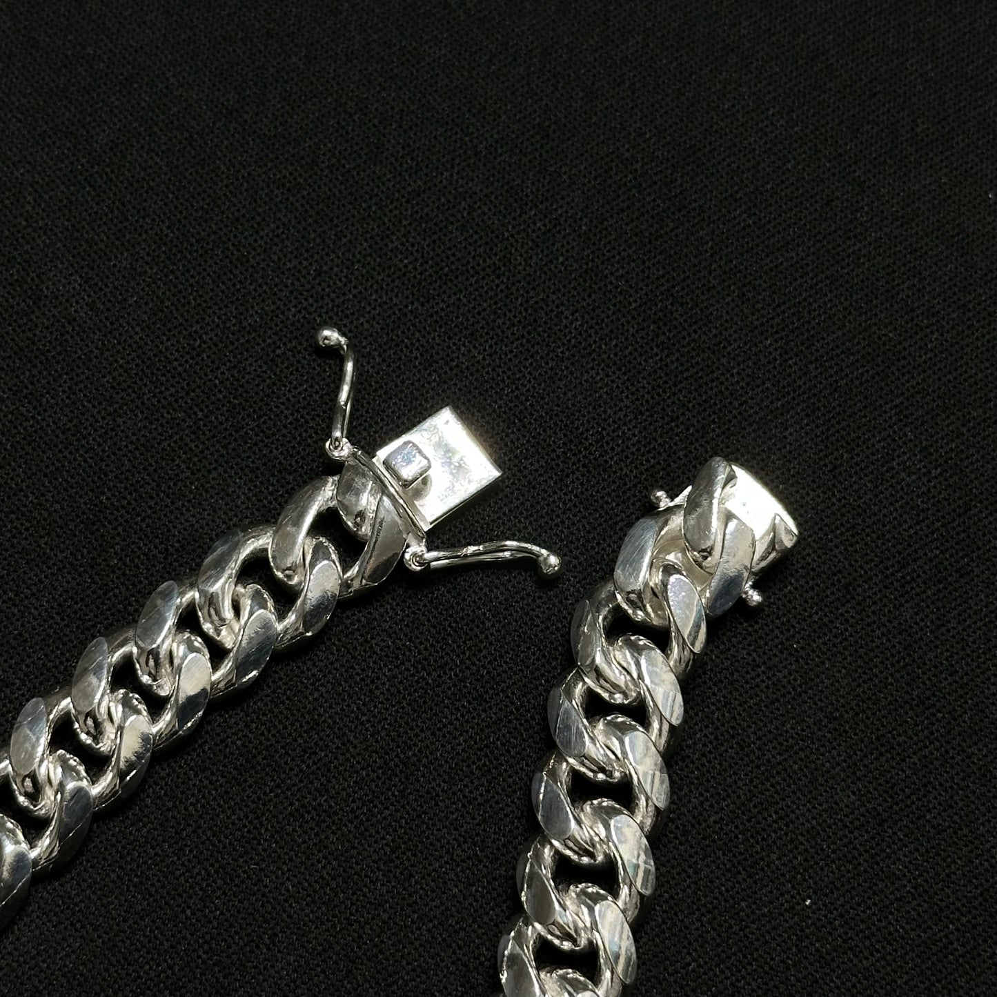 10MM Sterling Silver Miami Cuban Link Bracelet Box Lock