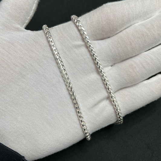 4MM Sterling Silver Franco Chain