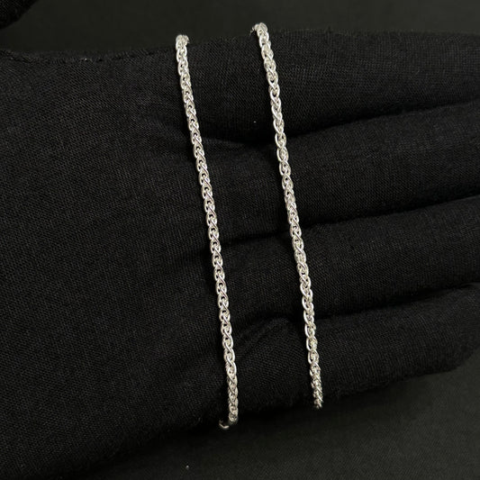 2MM Sterling Silver Wheat Chain
