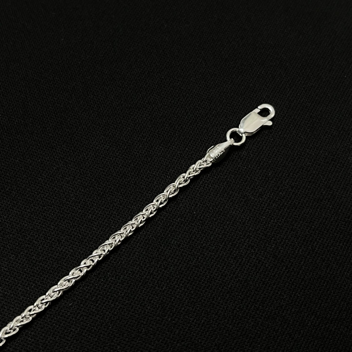 2MM Sterling Silver Wheat Bracelet