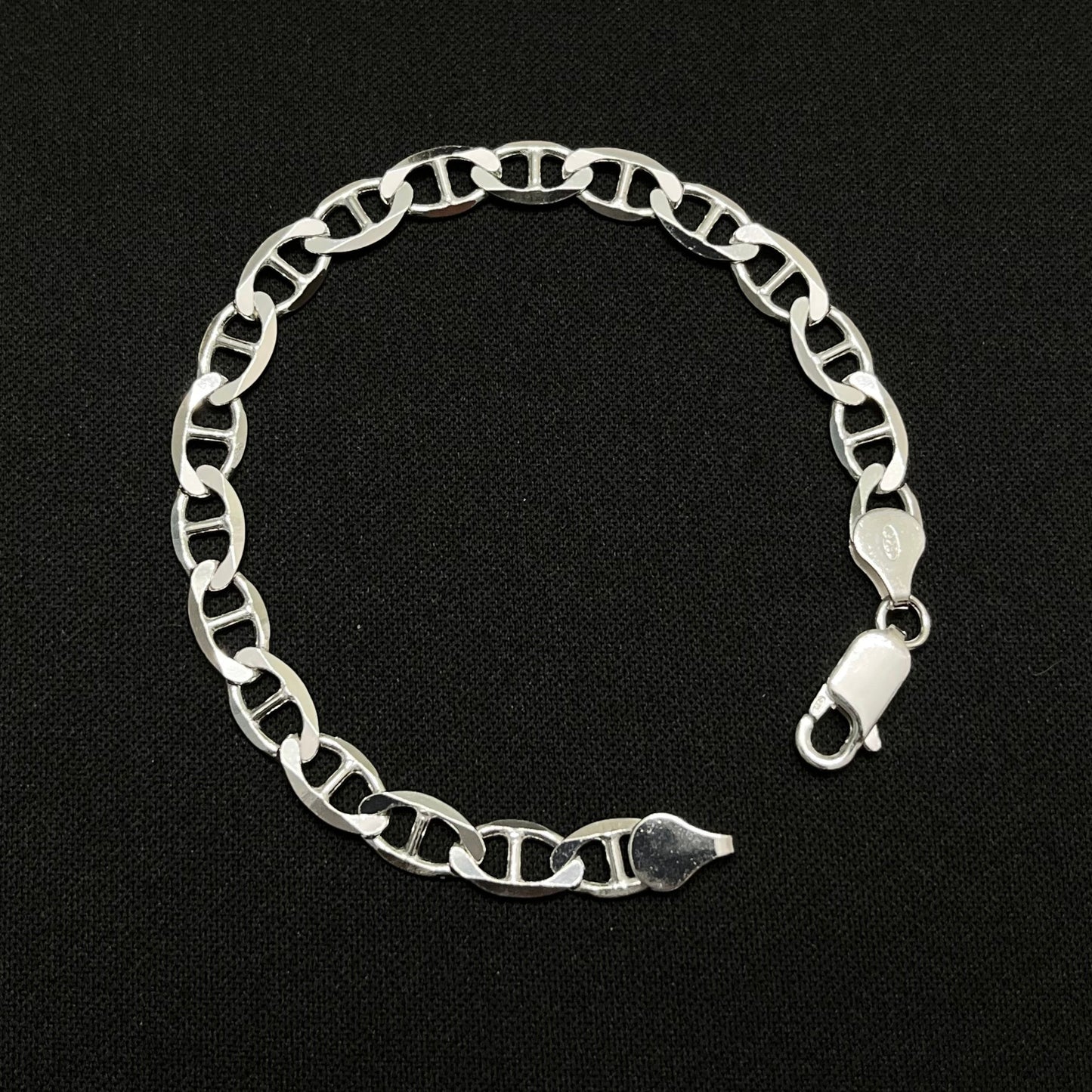 6MM Sterling Silver Mariner Bracelet