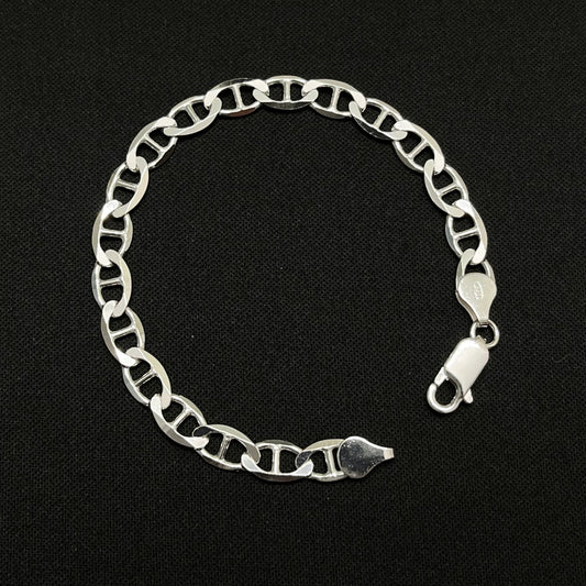 6MM Sterling Silver Mariner Bracelet