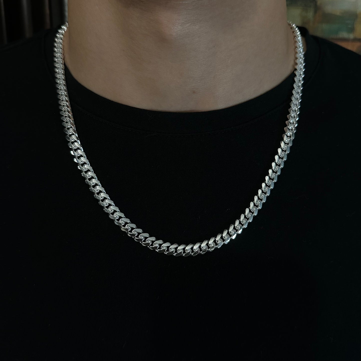 7MM Sterling Silver Miami Cuban Link Chain