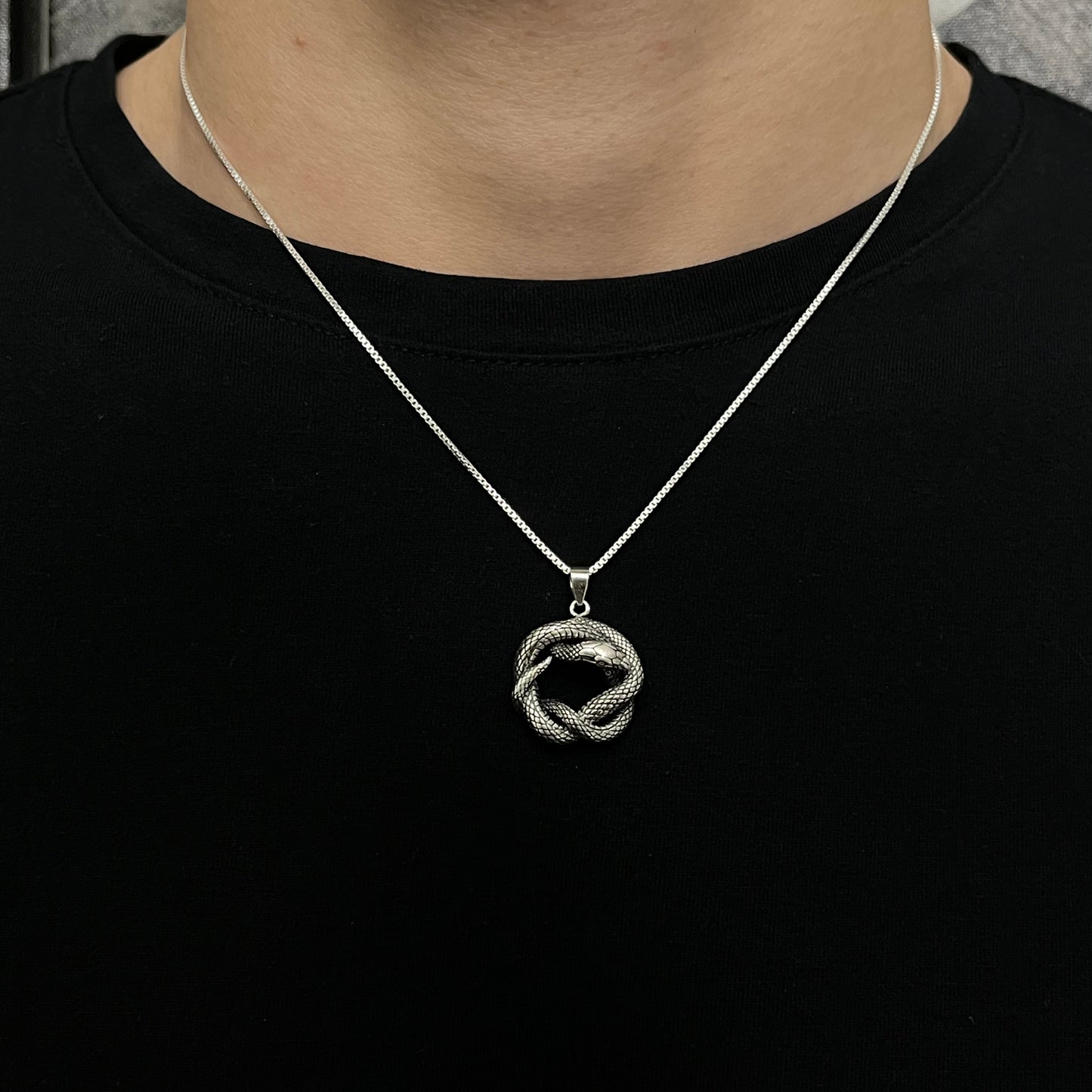 Sterling Silver Snake Necklace