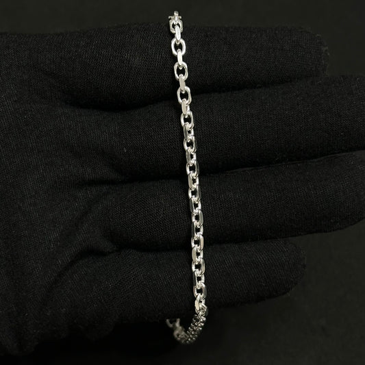 3.5MM Sterling Silver Anchor Bracelet