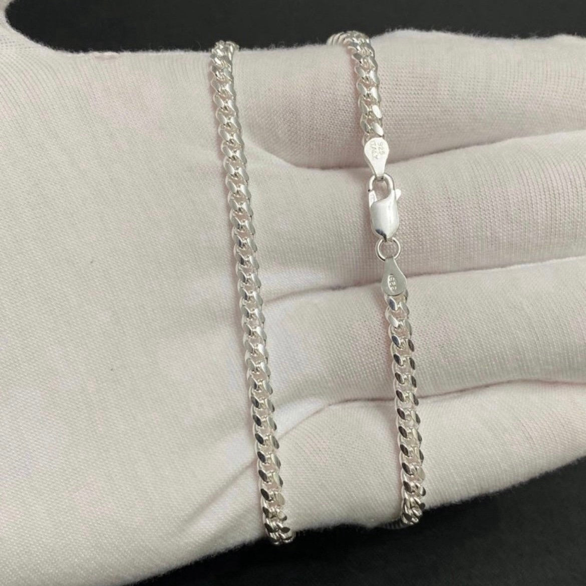 4MM Sterling Silver Miami Cuban Link Chain