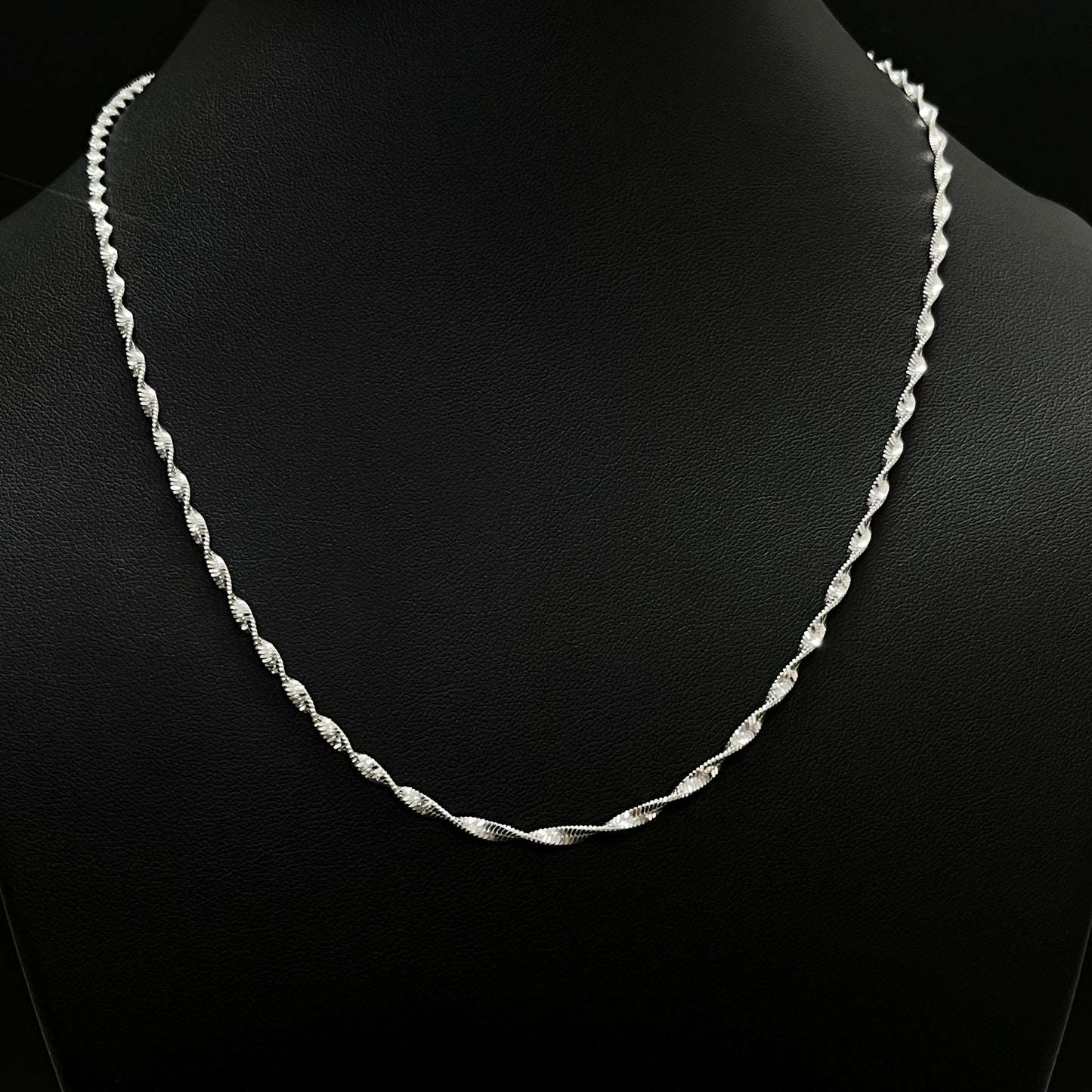 2MM Sterling Silver Twist Rope Chain