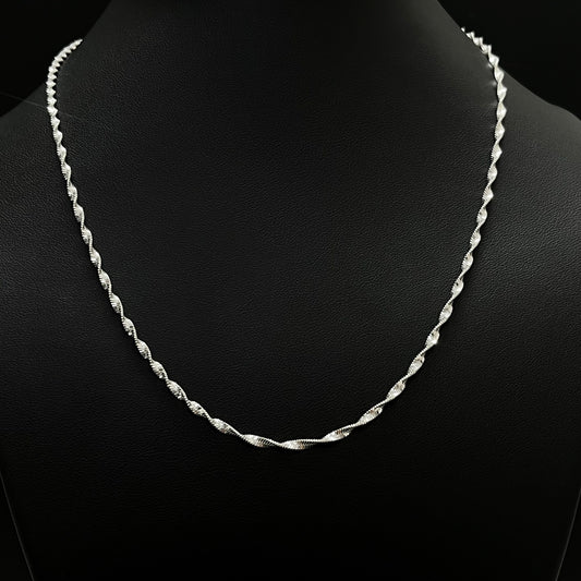 2MM Sterling Silver Twist Rope Chain