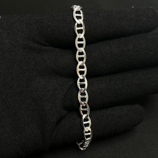 6MM Sterling Silver Mariner Bracelet