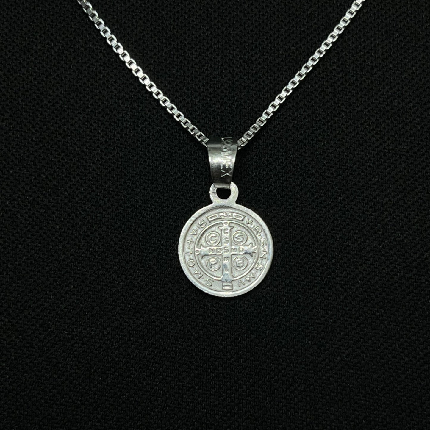 Sterling Silver St. Benedict Charm Necklace