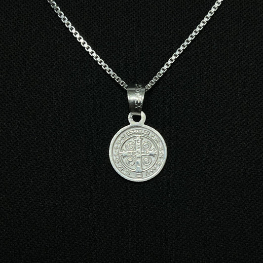 Sterling Silver St. Benedict Charm Necklace