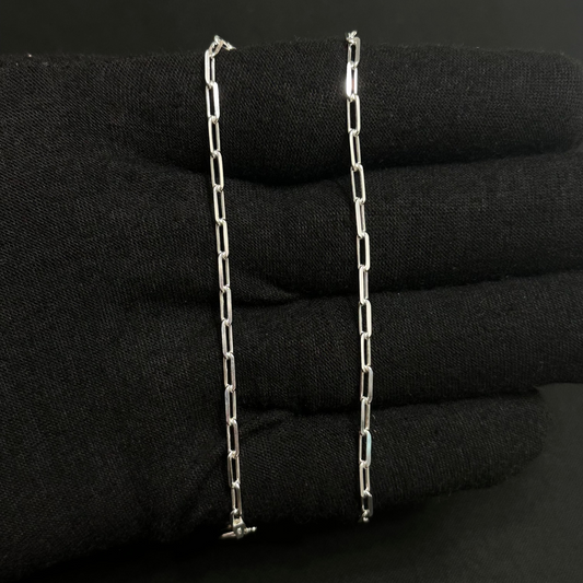 2.5MM Sterling Silver Paperclip Chain