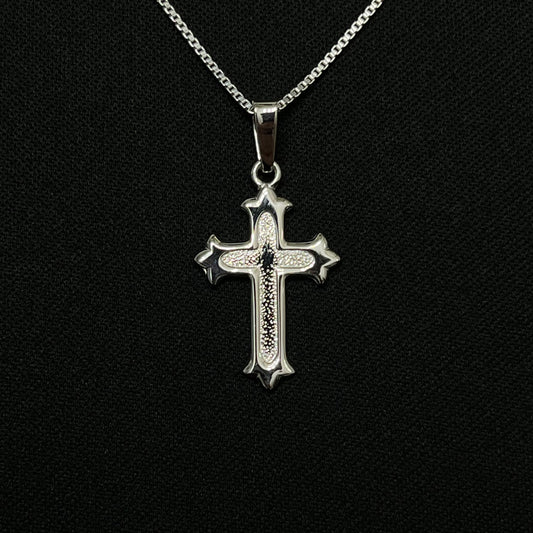Sterling Silver Floury Cross Necklace