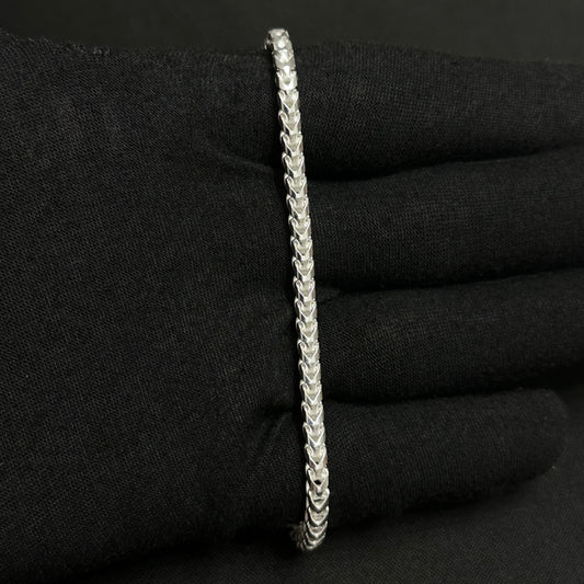 4MM Sterling Silver Franco Bracelet