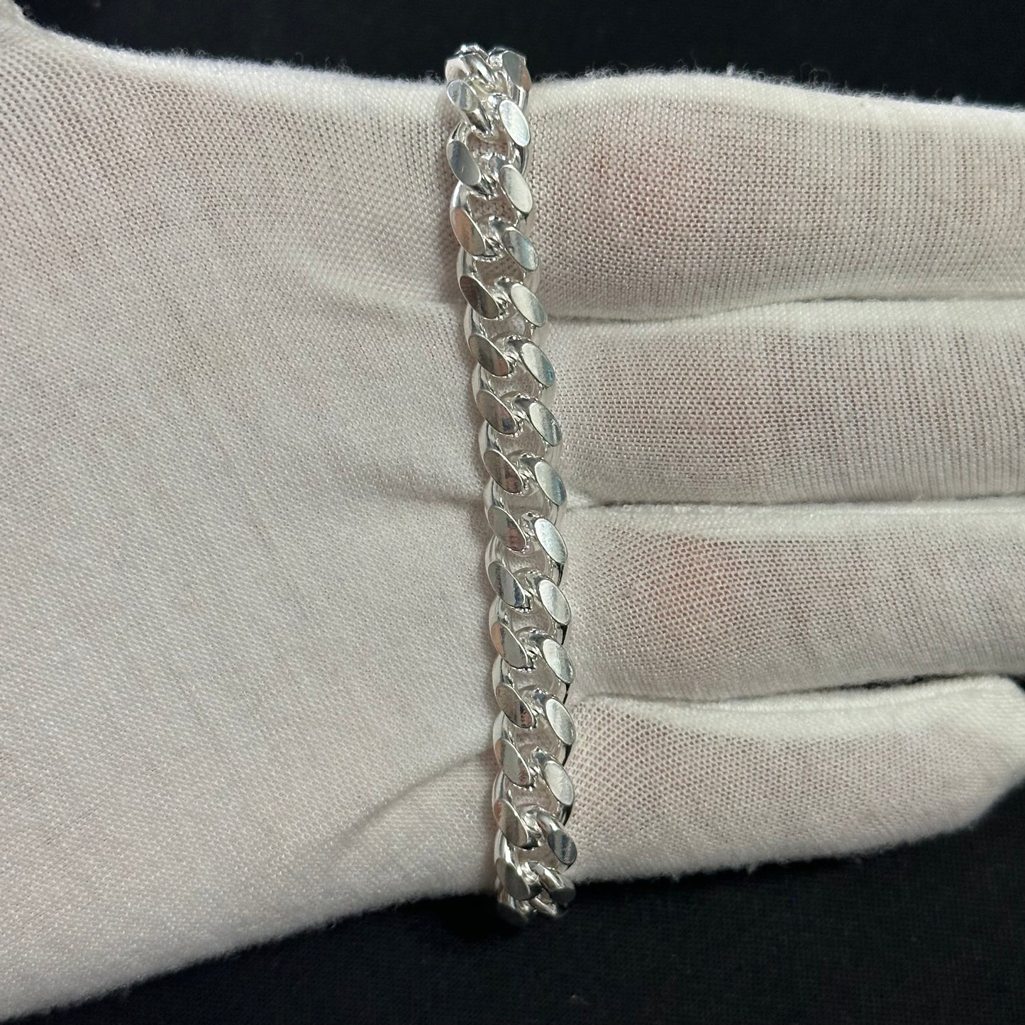 7.5MM Sterling Silver Miami Cuban Link Bracelet