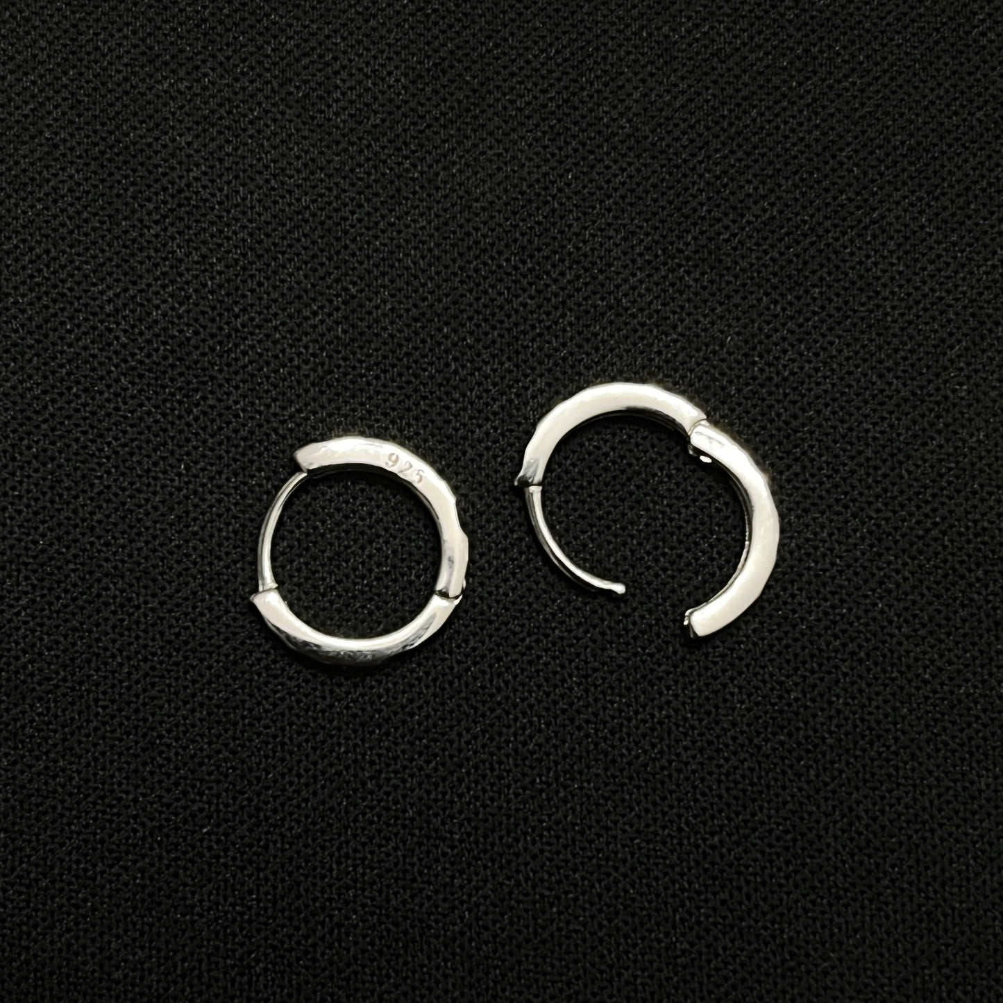 Sterling Silver Diamond Cut Hoop Earrings