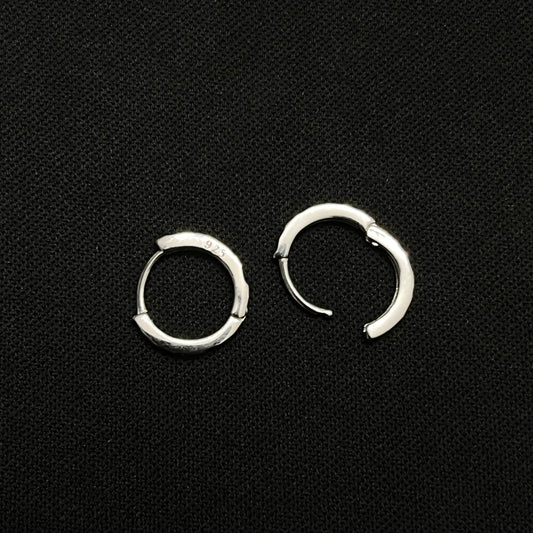 Sterling Silver Diamond Cut Hoop Earrings