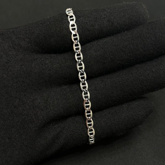 4MM Sterling Silver Mariner Bracelet